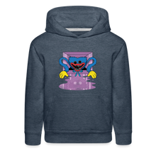 Load image into Gallery viewer, POPPY PLAYTIME - Huggy Faces Hoodie (Youth) - heather denim
