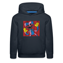 Load image into Gallery viewer, POPPY PLAYTIME - Huggy &amp; Kissy Split Hoodie (Youth) - navy
