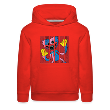Load image into Gallery viewer, POPPY PLAYTIME - Huggy &amp; Kissy Split Hoodie (Youth) - red
