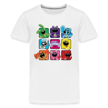 Load image into Gallery viewer, POPPY PLAYTIME - Smiling Critters Grid T-Shirt (Youth) - white
