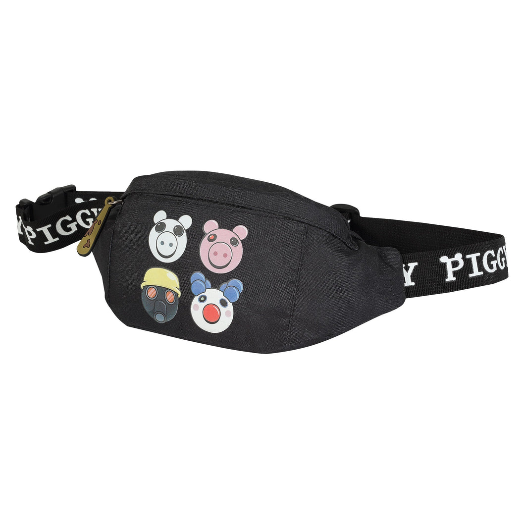 PIGGY - Piggy Characters Fanny Pack Bag (Hands-Free Pouch w/ 3D Charm, Youth)