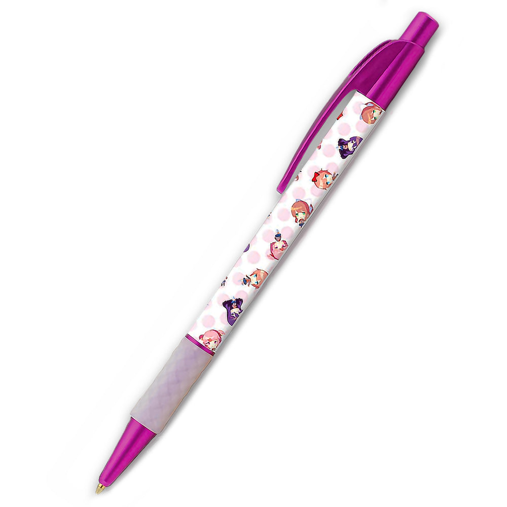 DDLC - Chibi-Pattern Character Pen (13cm Ballpoint Pen, Filled w/ Ink)