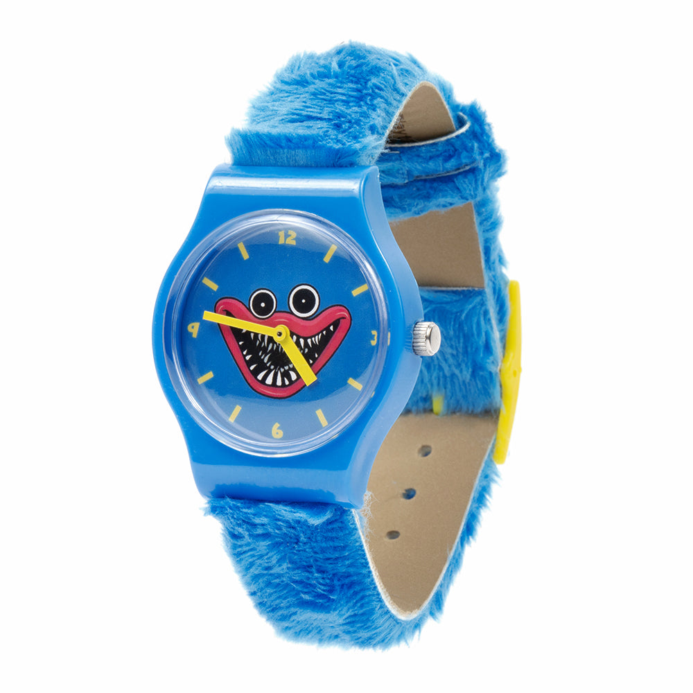 POPPY PLAYTIME - Huggy Wuggy Wrist Watch (Adjustable Watch w/ Fuzzy Fur Straps)