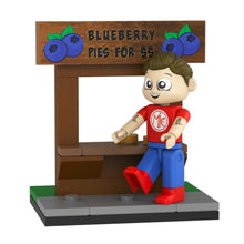 Load image into Gallery viewer, FGTeeV - Mike&#39;s Blueberry Pie Stand Single Figure Buildable Set (One 2.25” Buildable Figure, 51 Pieces, Series 1)
