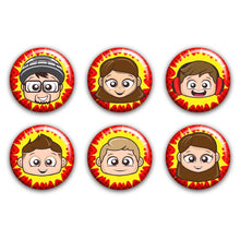 Load image into Gallery viewer, FGTeeV - Family Faces Button 6-Pack (Six Buttons w/ Pins)
