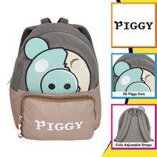 Load image into Gallery viewer, PIGGY - Zompiggy Face Backpack (School Bag w/ 3D Charm, Zipper Pocket &amp; Laptop Sleeve)
