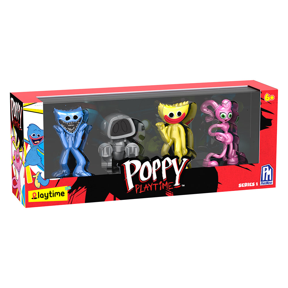 POPPY PLAYTIME - Metallic Collectible Figure Pack (Four Exclusive Minifigures, Series 1) [OFFICIALLY LICENSED]
