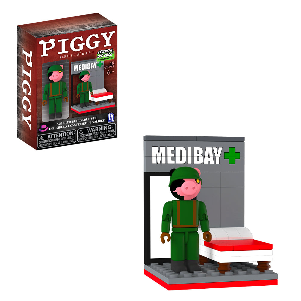 PIGGY - Soldier Single Figure Buildable Set (48 Pieces, Series 1) [Includes DLC Items]