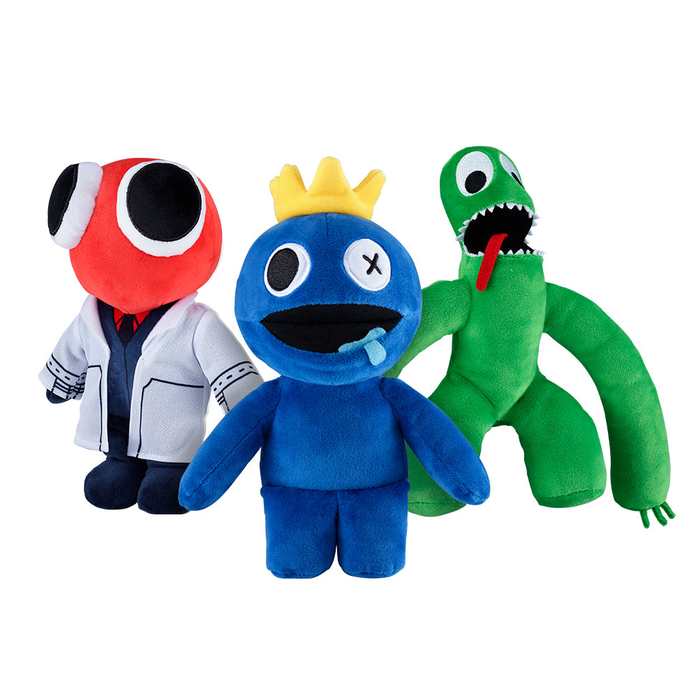 RAINBOW FRIENDS - Collectible Plushies Complete Set (Three 8  