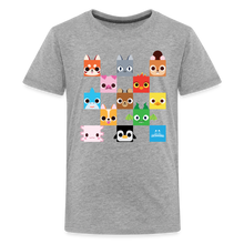 Load image into Gallery viewer, PET SIMULATOR - Checkered Faces T-Shirt - heather gray

