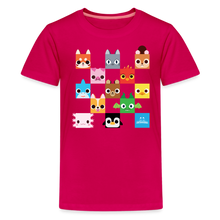 Load image into Gallery viewer, PET SIMULATOR - Checkered Faces T-Shirt - dark pink
