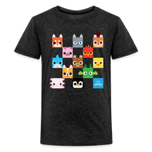 Load image into Gallery viewer, PET SIMULATOR - Checkered Faces T-Shirt - charcoal grey
