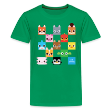 Load image into Gallery viewer, PET SIMULATOR - Checkered Faces T-Shirt - kelly green
