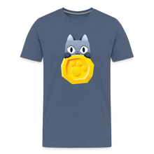 Load image into Gallery viewer, PET SIMULATOR - Cat Coin T-Shirt - heather blue
