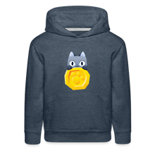 Load image into Gallery viewer, PET SIMULATOR - Cat Coin Hoodie - heather denim
