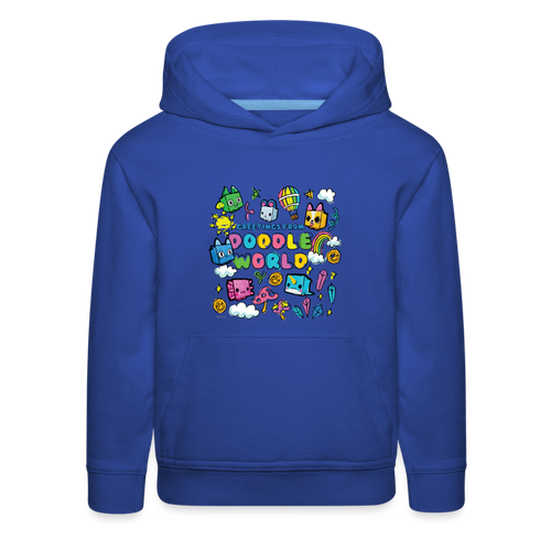 PET SIMULATOR - Doodle World Greetings Hoodie - royal blue