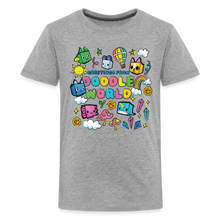 Load image into Gallery viewer, PET SIMULATOR - Doodle World Greetings T-Shirt - heather gray
